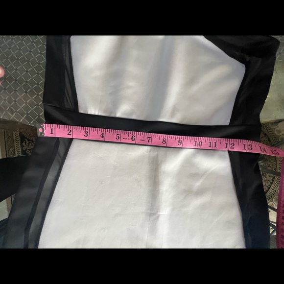 BOOHOO Strapy One Shoulder Black Side Mesh Scuba Body-con Midi Dress from UK - Picture 12 of 12